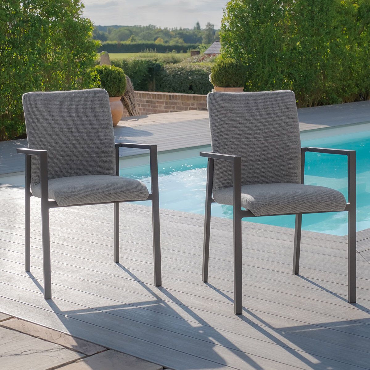 Maze - Outdoor Fabric Pair of Ibiza Dining Chairs