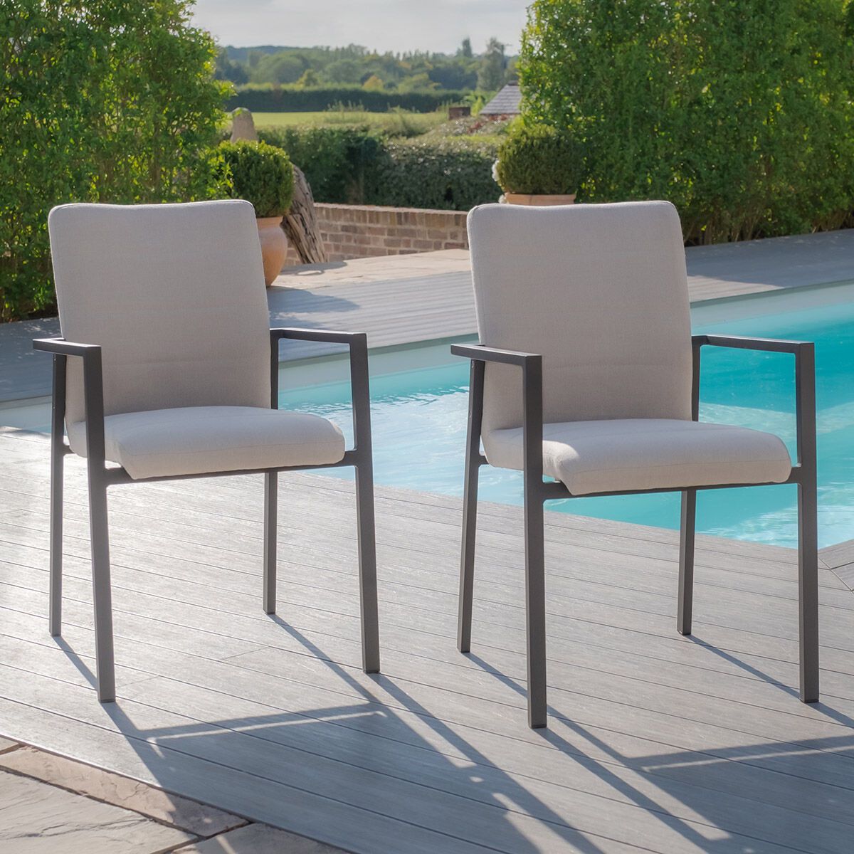 Maze - Outdoor Fabric Pair of Ibiza Dining Chairs