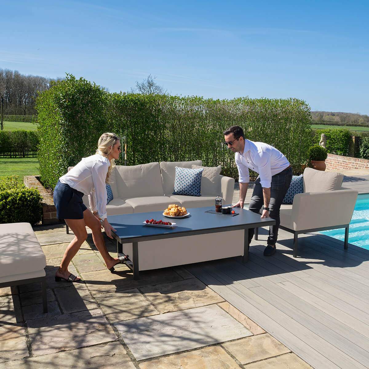 Maze - Outdoor Fabric Pulse 3 Seat Sofa Set