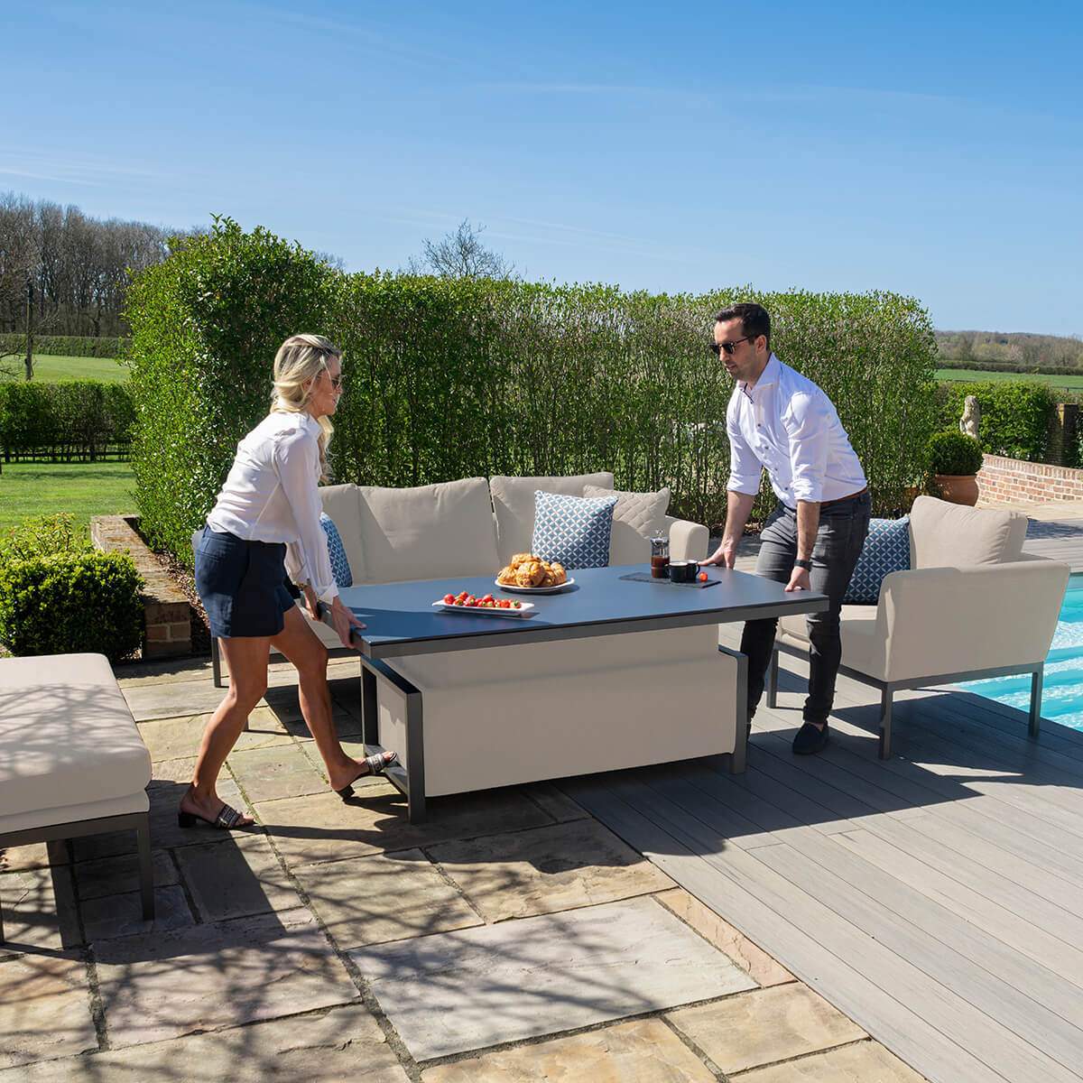 Maze - Outdoor Fabric Pulse 3 Seat Sofa Set