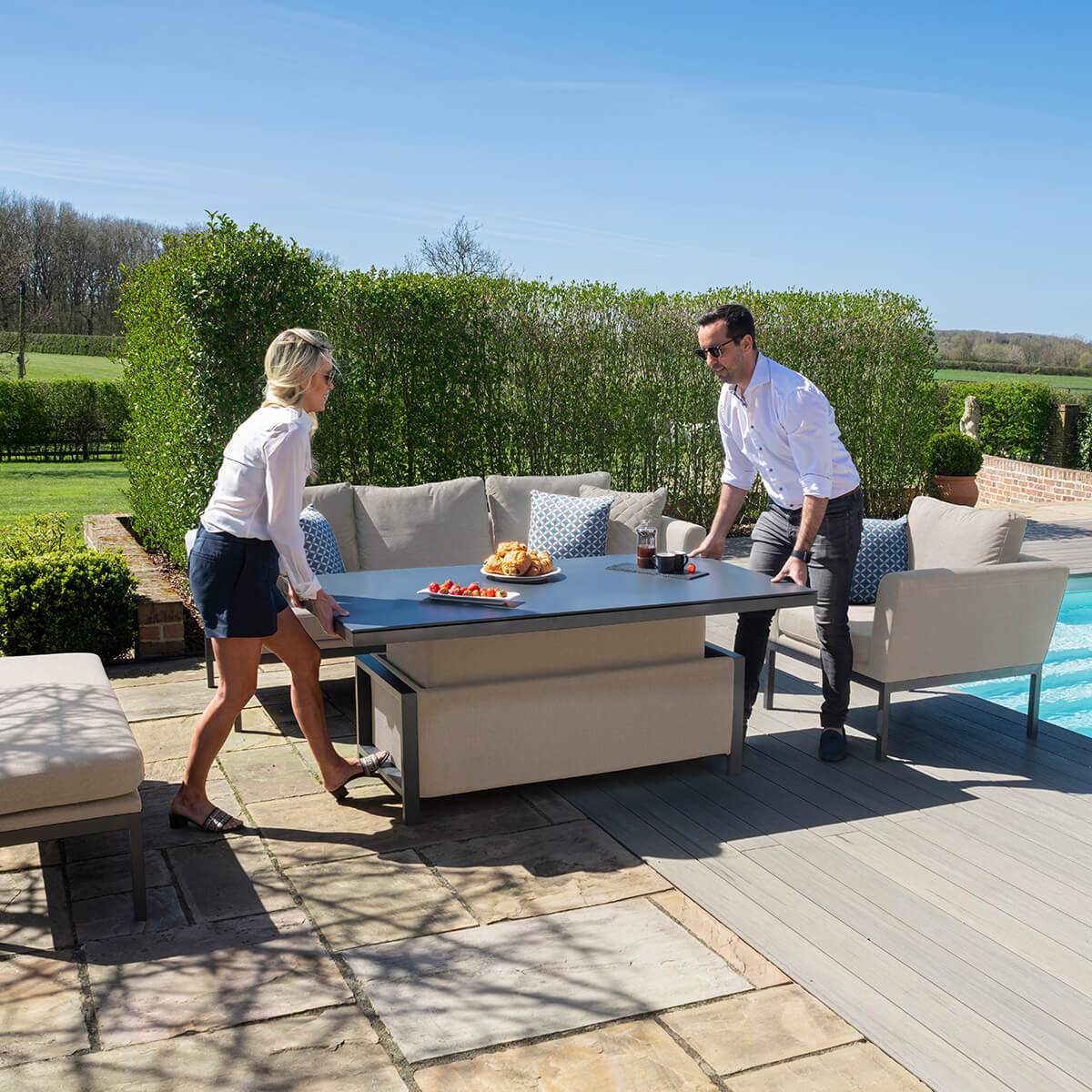Maze - Outdoor Fabric Pulse 3 Seat Sofa Set