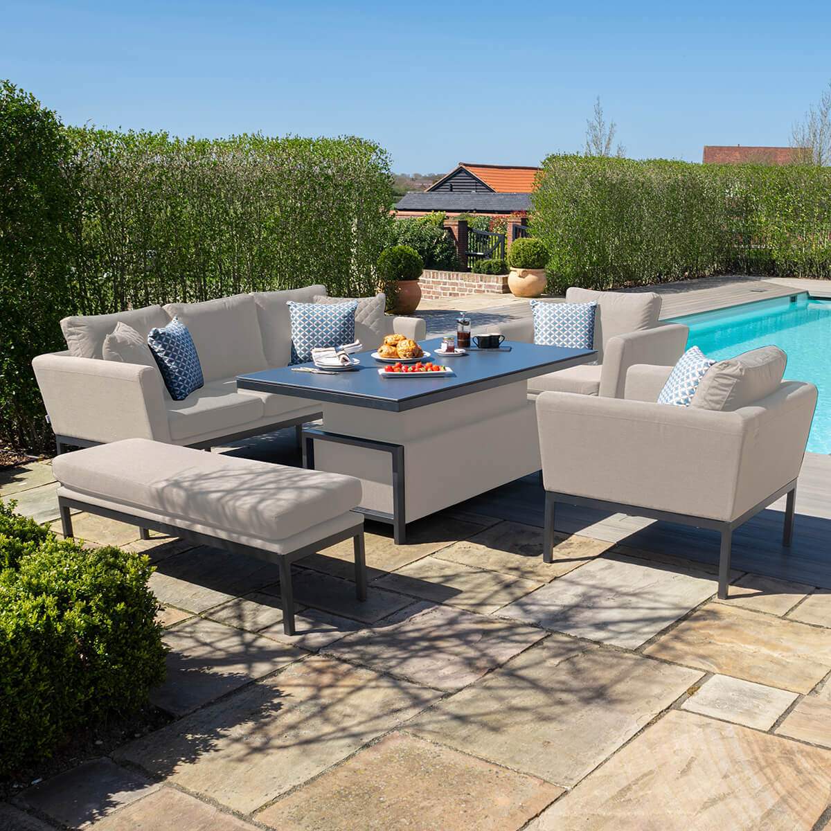 Maze - Outdoor Fabric Pulse 3 Seat Sofa Set