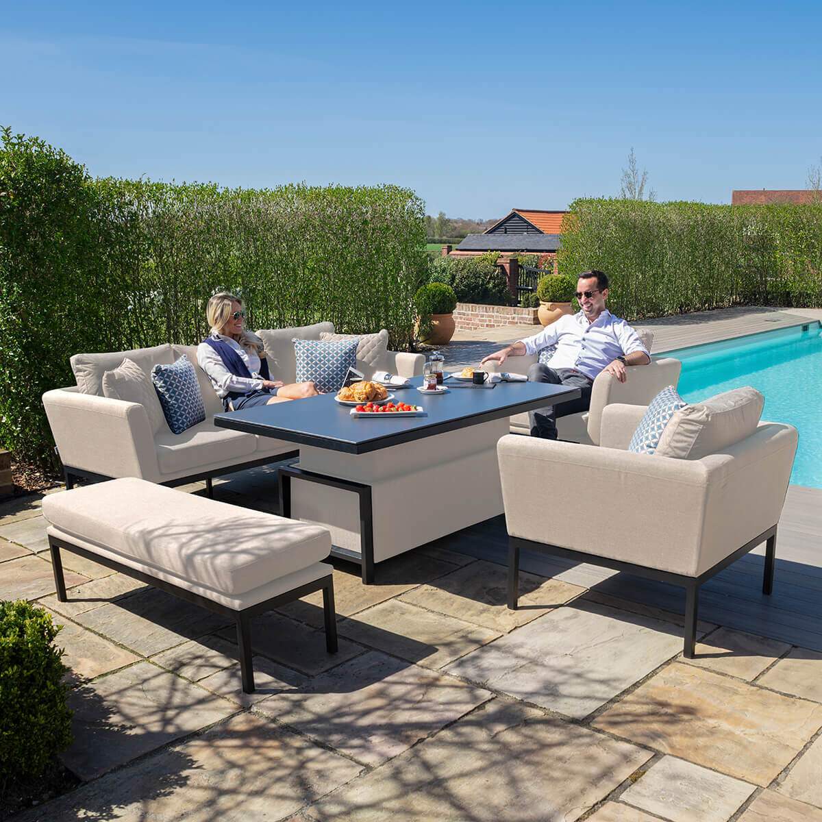 Maze - Outdoor Fabric Pulse 3 Seat Sofa Set