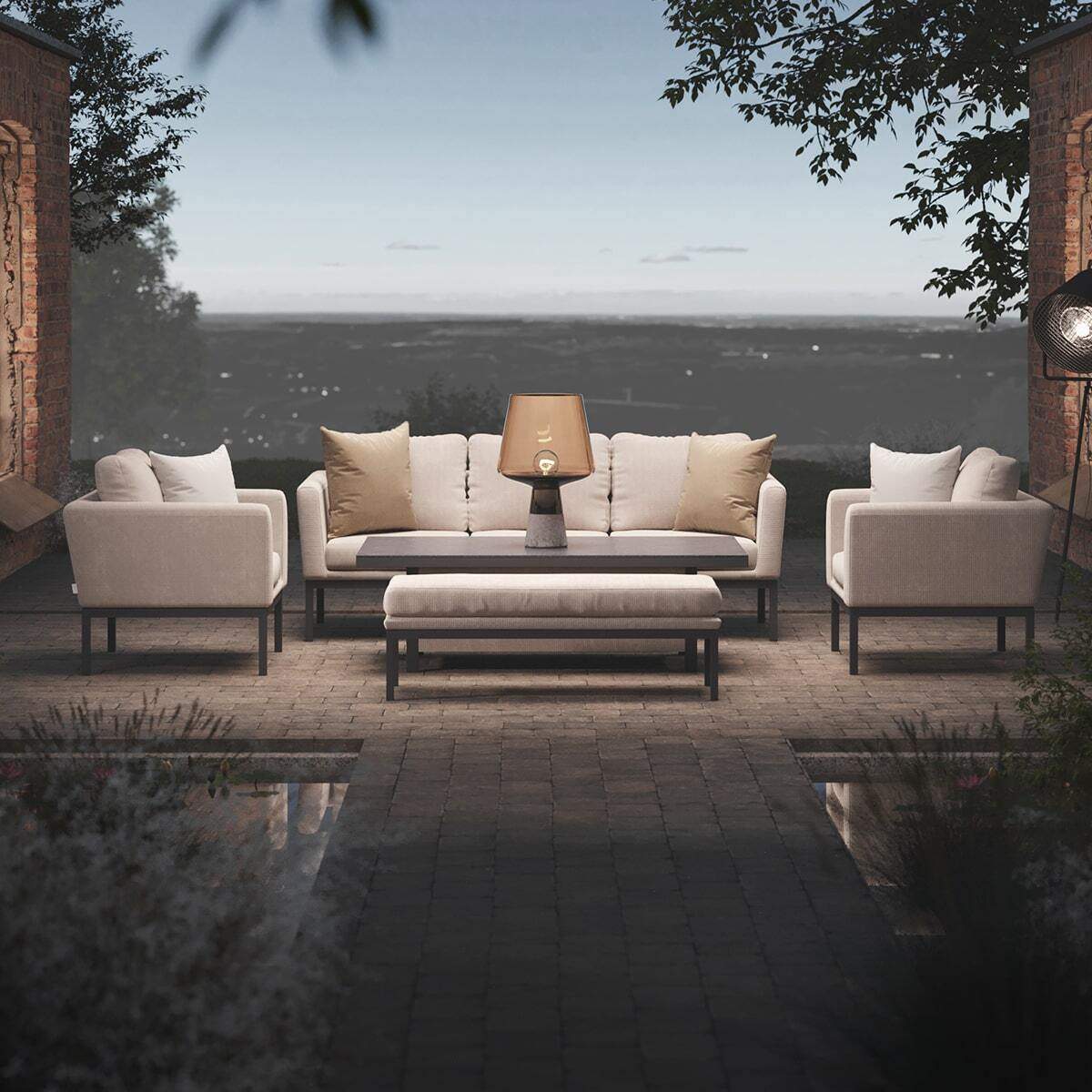 Maze - Outdoor Fabric Pulse 3 Seat Sofa Set