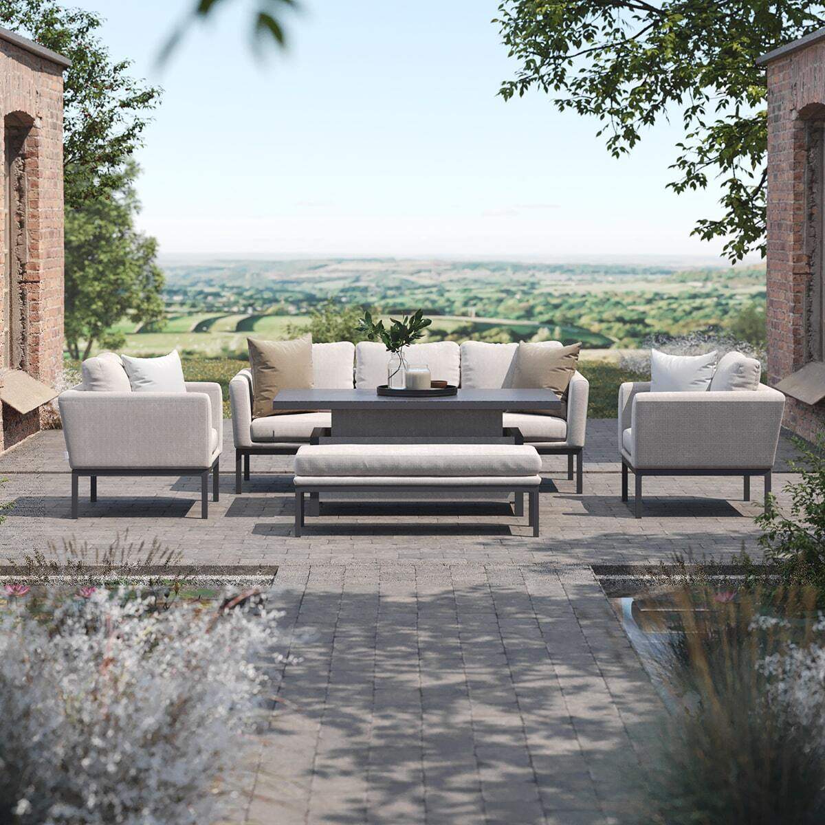 Maze - Outdoor Fabric Pulse 3 Seat Sofa Set