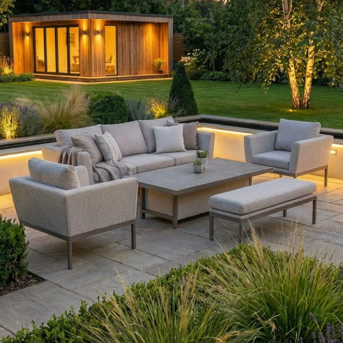 Maze - Outdoor Fabric Pulse 3 Seat Sofa Set