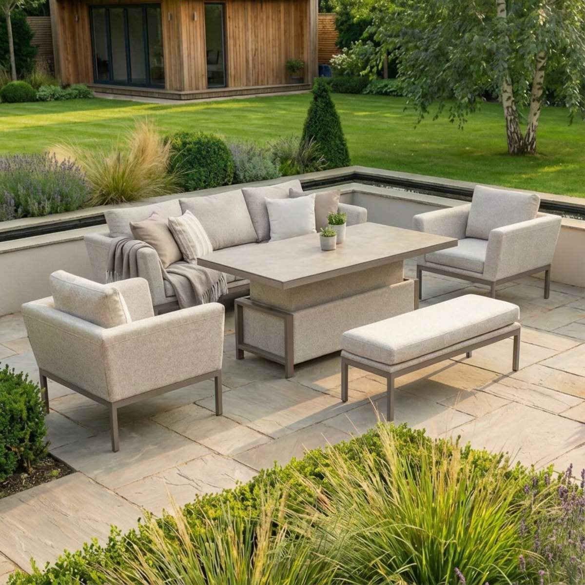 Maze - Outdoor Fabric Pulse 3 Seat Sofa Set