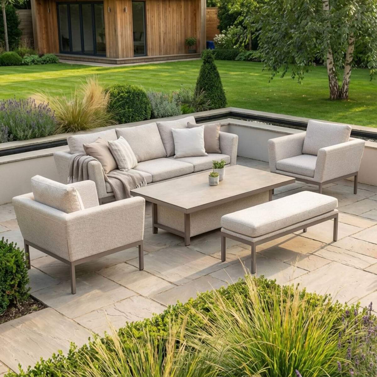Maze - Outdoor Fabric Pulse 3 Seat Sofa Set