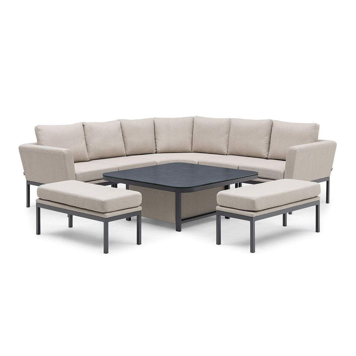 Maze - Outdoor Fabric Pulse Deluxe Square Corner Dining Set