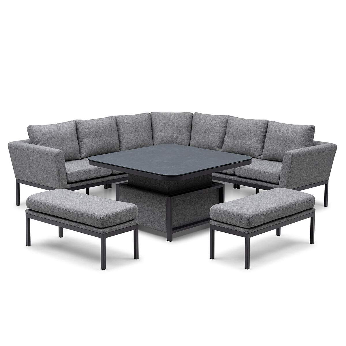 Maze - Outdoor Fabric Pulse Deluxe Square Corner Dining Set