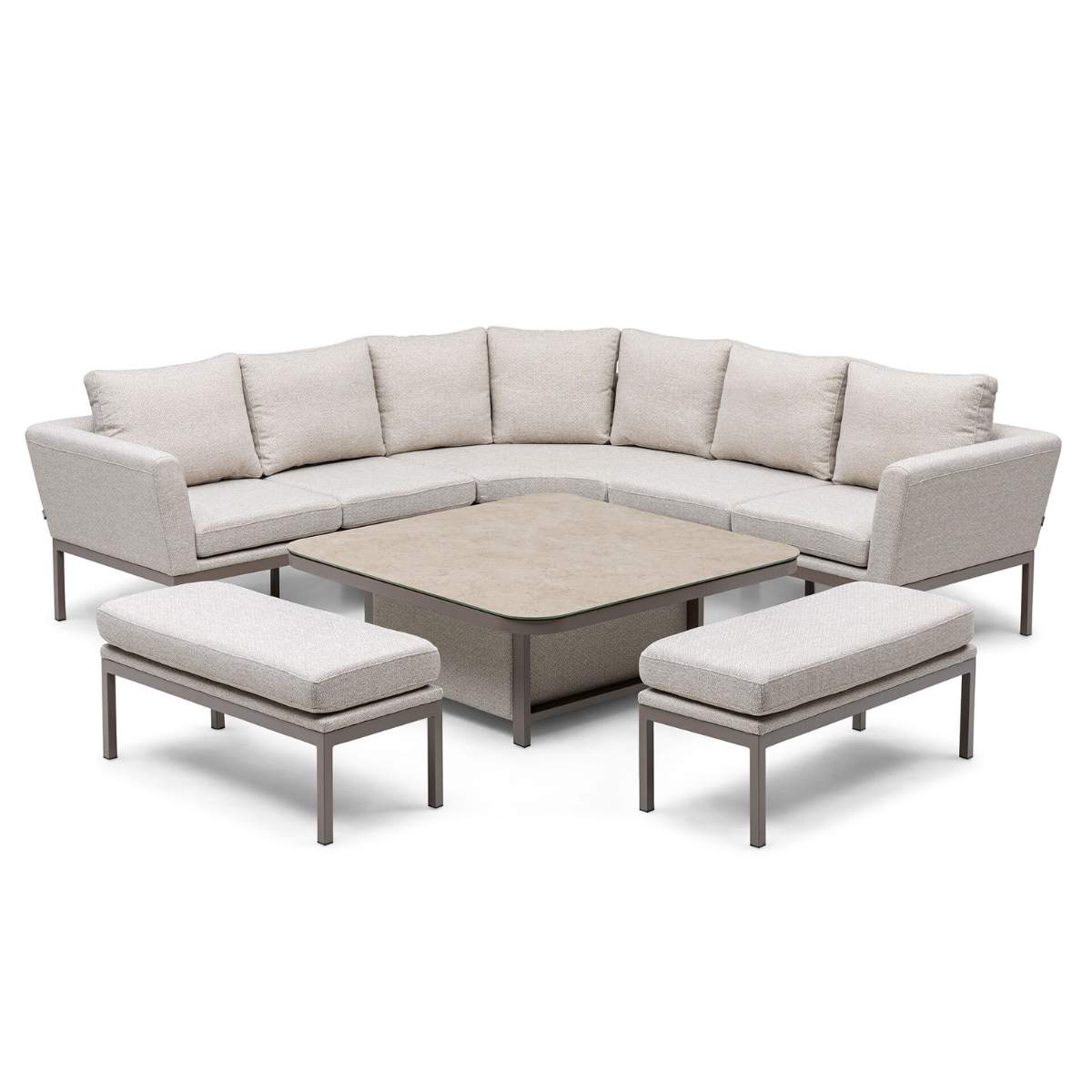 Maze - Outdoor Fabric Pulse Deluxe Square Corner Dining Set