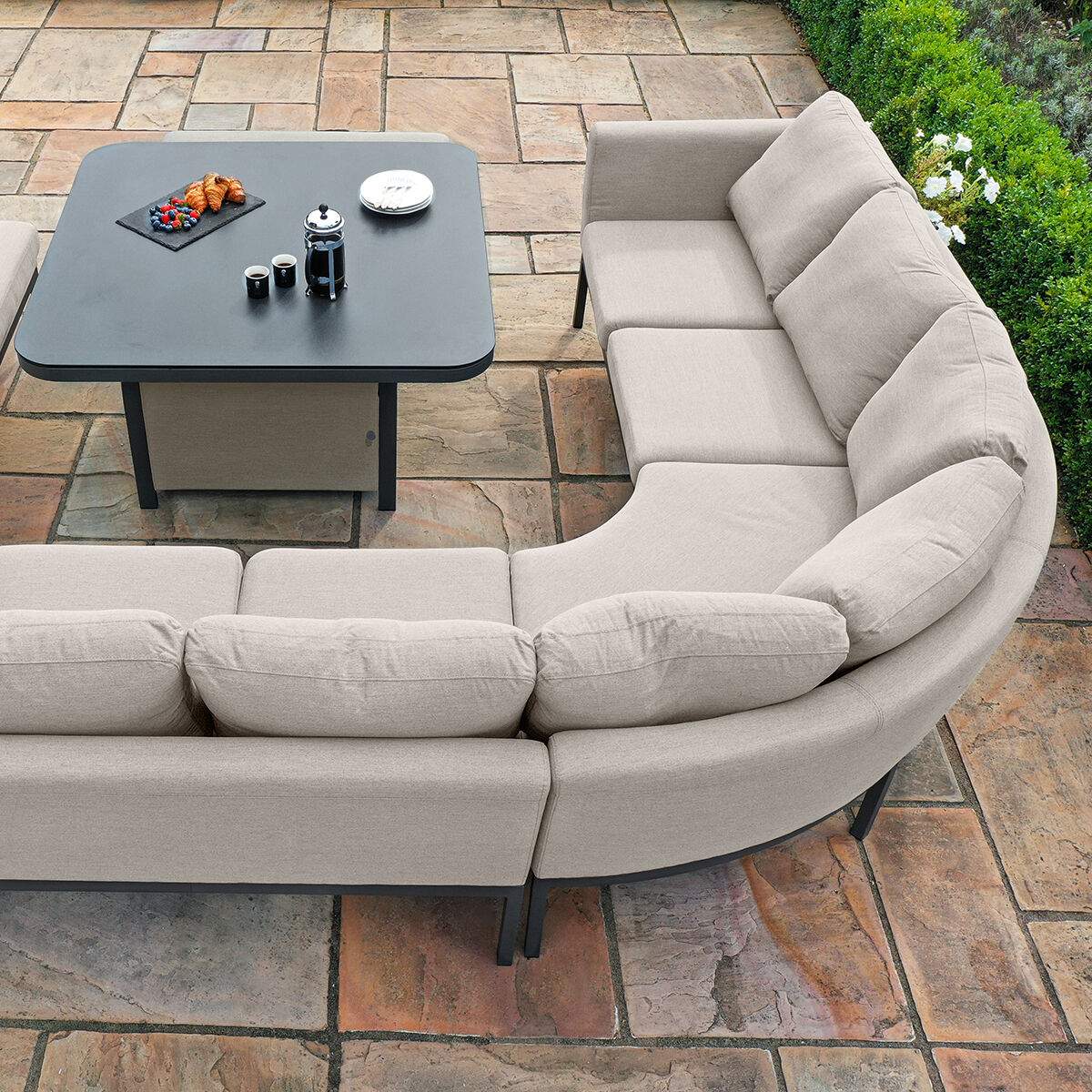 Maze - Outdoor Fabric Pulse Deluxe Square Corner Dining Set