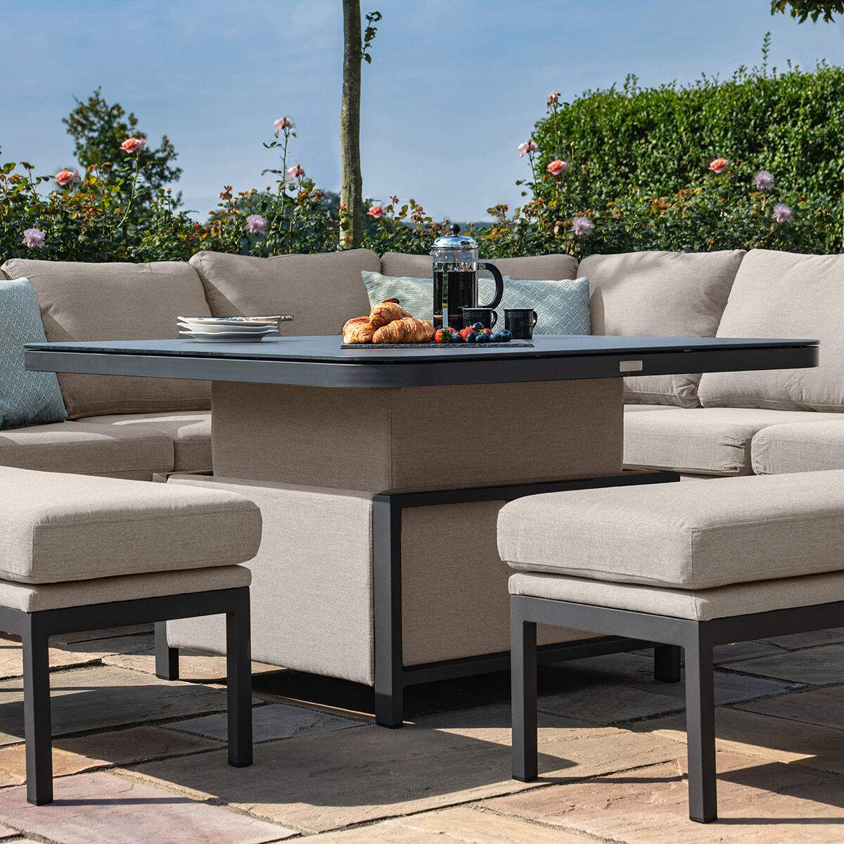 Maze - Outdoor Fabric Pulse Deluxe Square Corner Dining Set