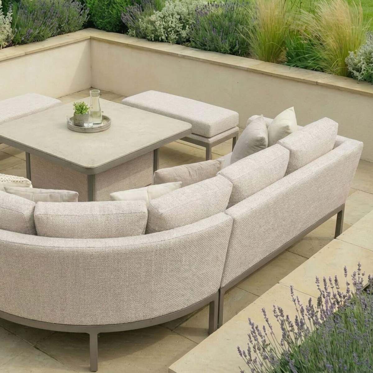 Maze - Outdoor Fabric Pulse Deluxe Square Corner Dining Set
