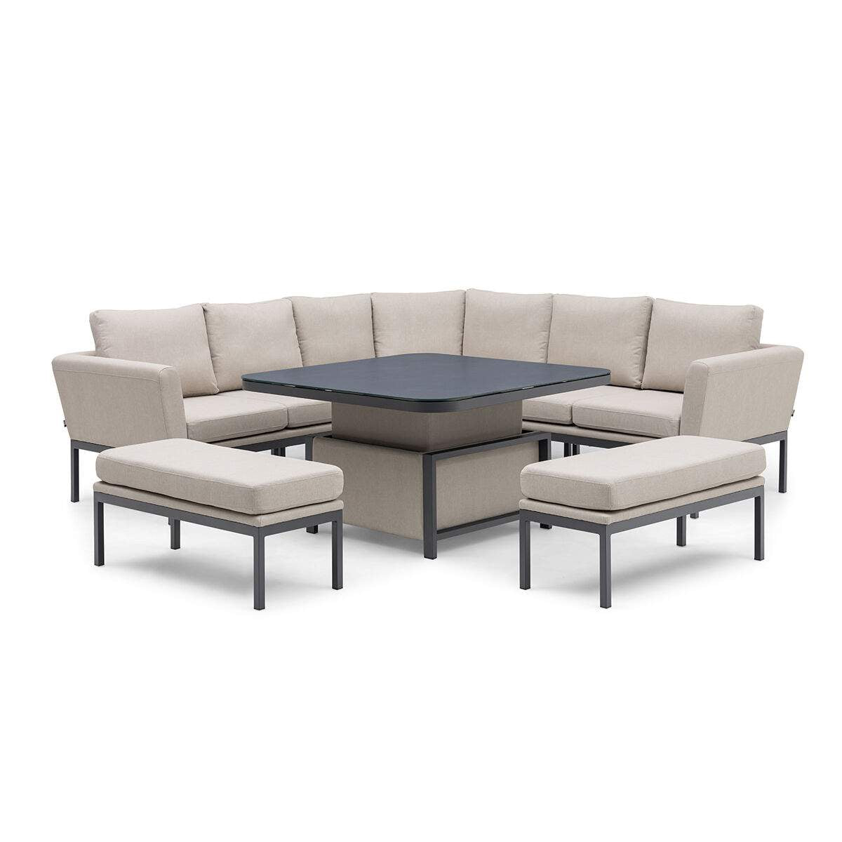 Maze - Outdoor Fabric Pulse Deluxe Square Corner Dining Set