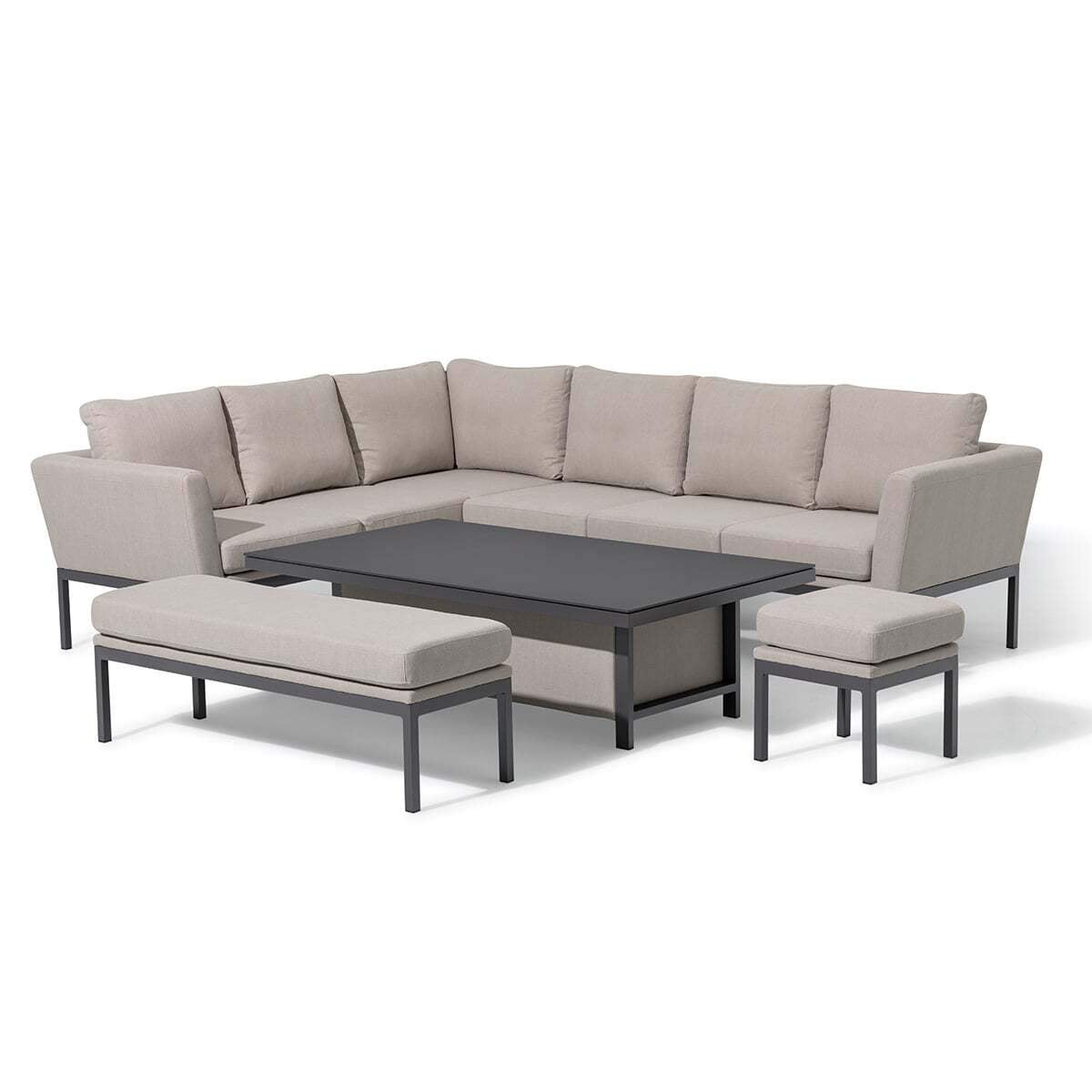 Maze - Outdoor Fabric Pulse Rectangular Corner Dining Set
