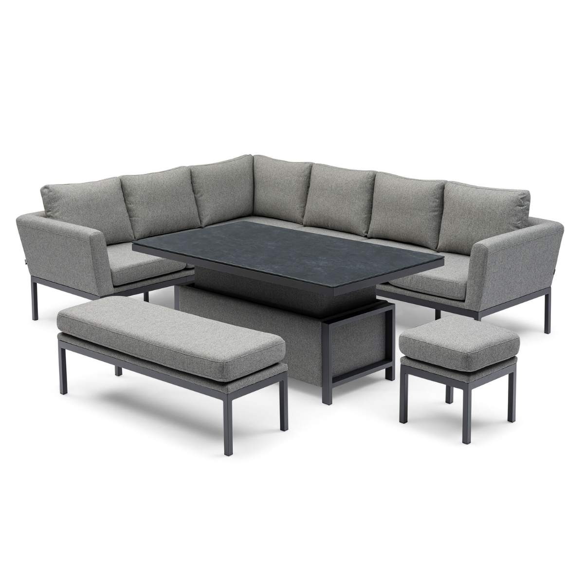 Maze - Outdoor Fabric Pulse Rectangular Corner Dining Set