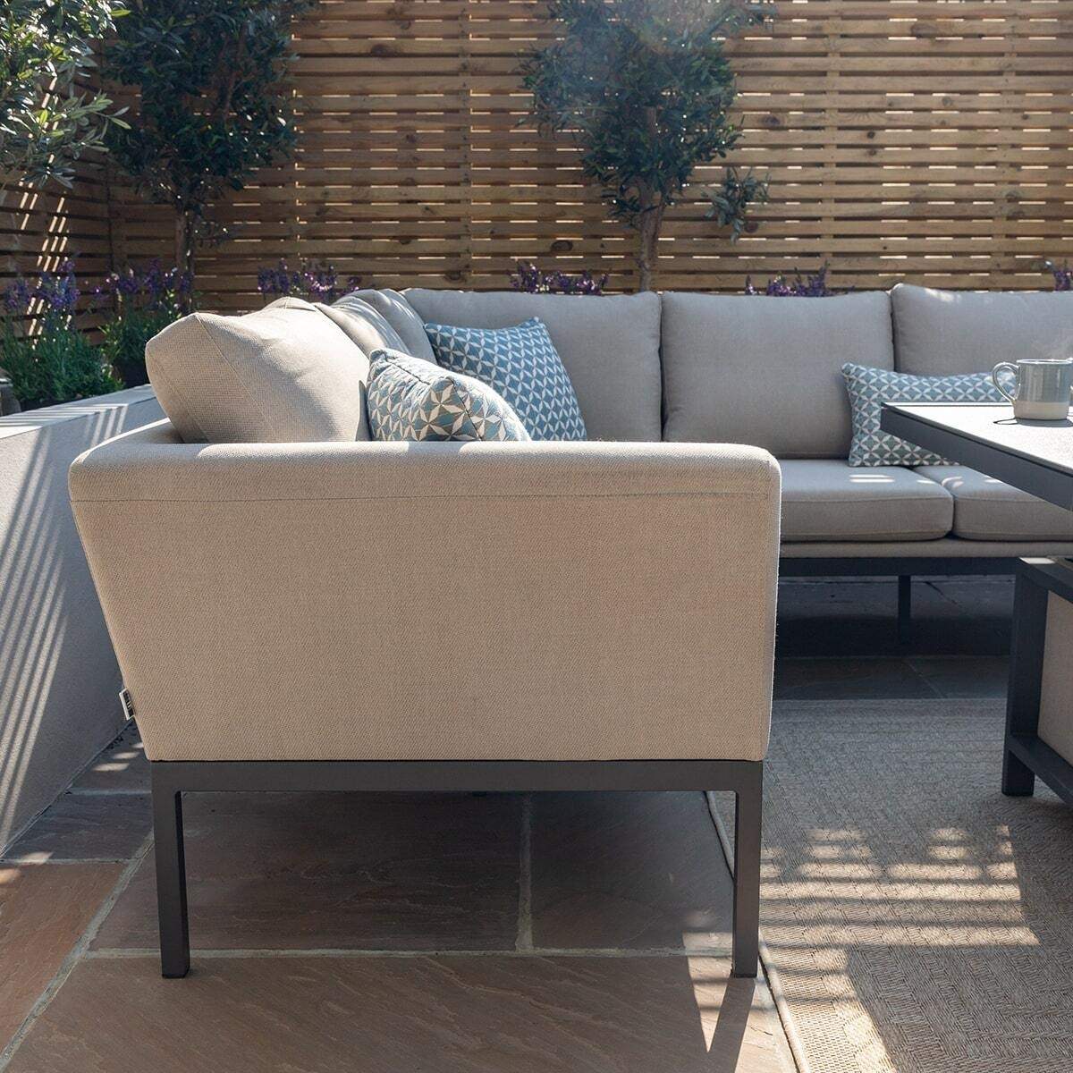 Maze - Outdoor Fabric Pulse Rectangular Corner Dining Set