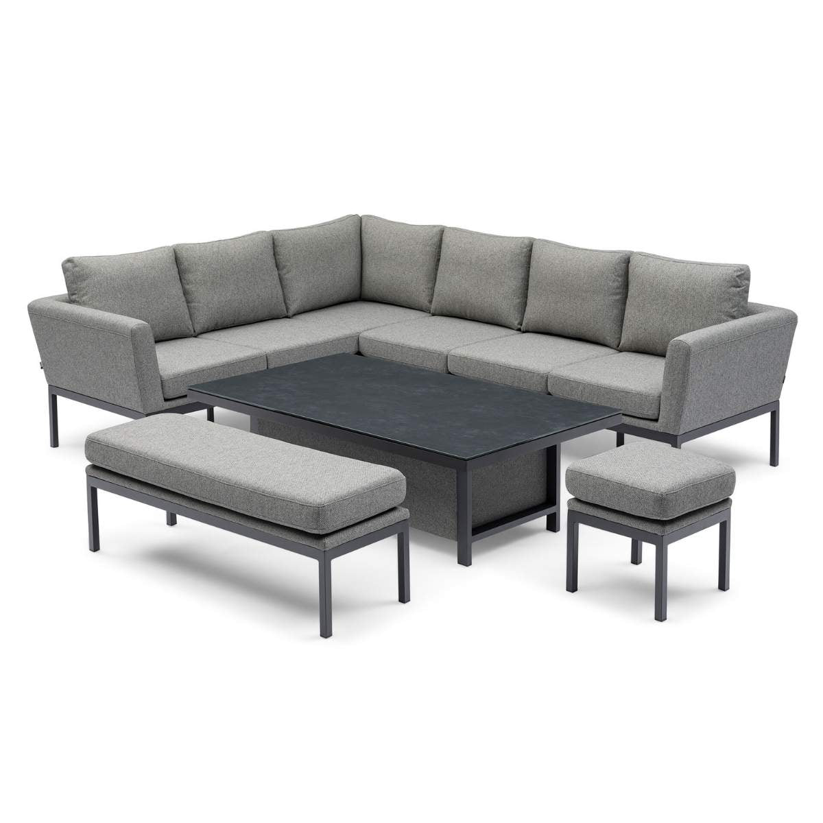 Maze - Outdoor Fabric Pulse Rectangular Corner Dining Set