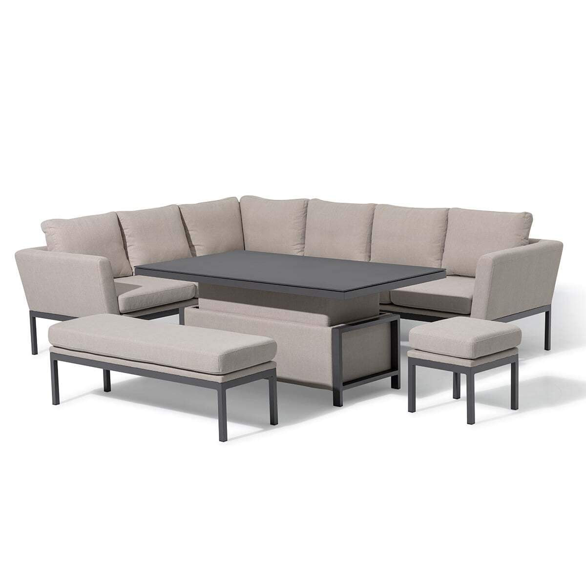 Maze - Outdoor Fabric Pulse Rectangular Corner Dining Set