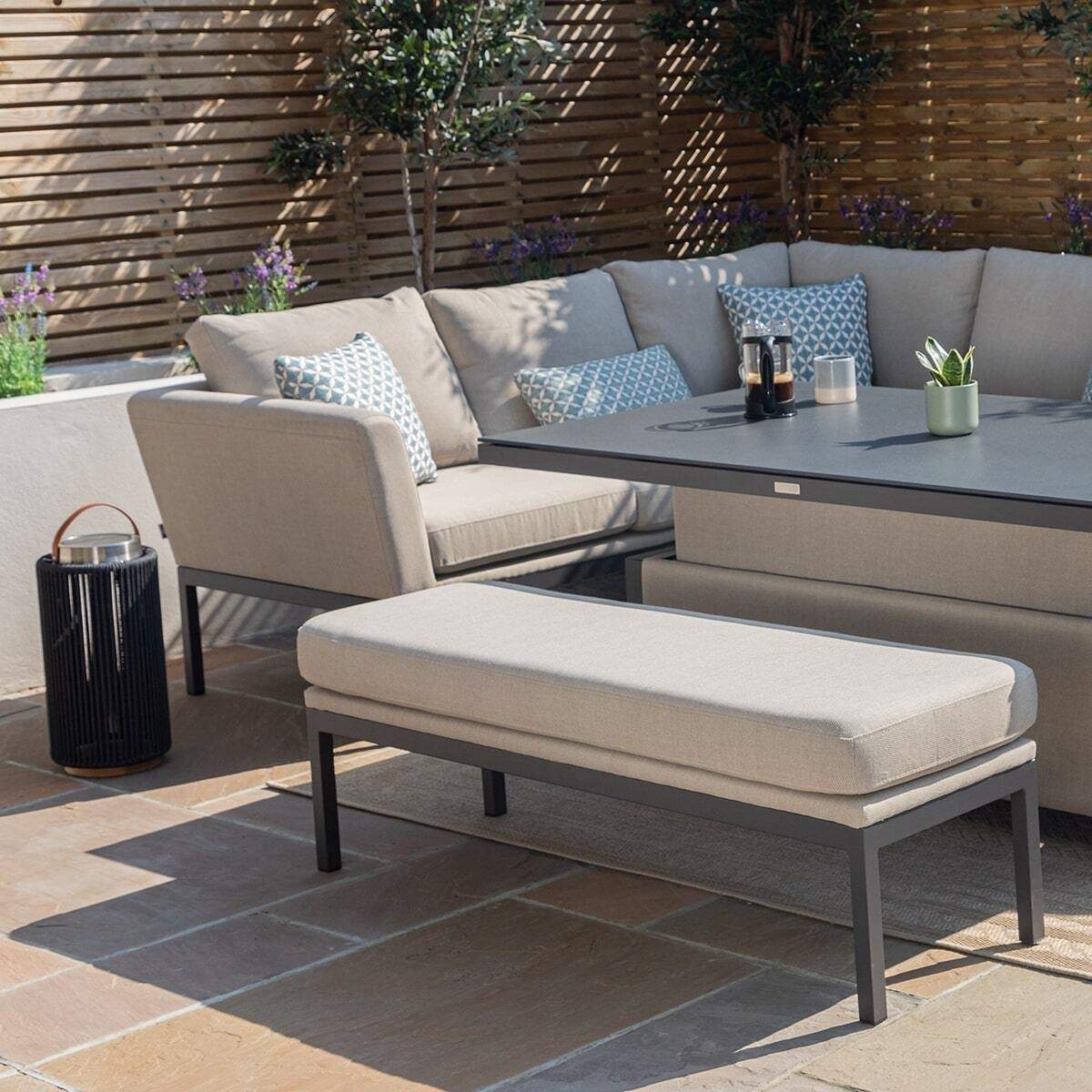 Maze - Outdoor Fabric Pulse Rectangular Corner Dining Set
