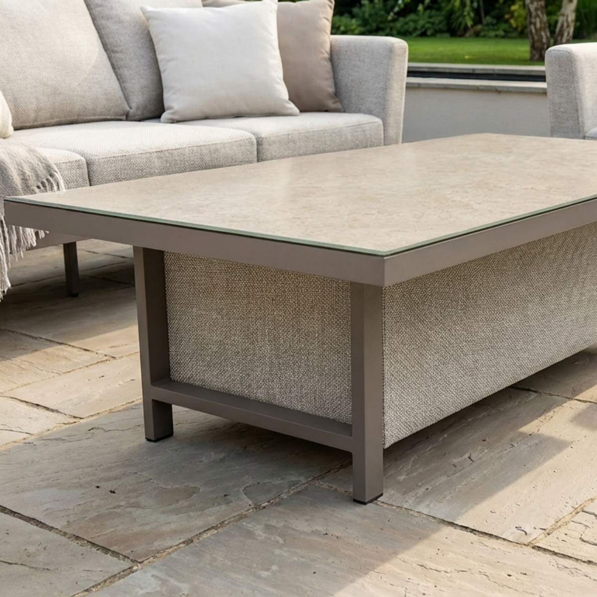 Maze - Outdoor Fabric Pulse Rectangular Corner Dining Set