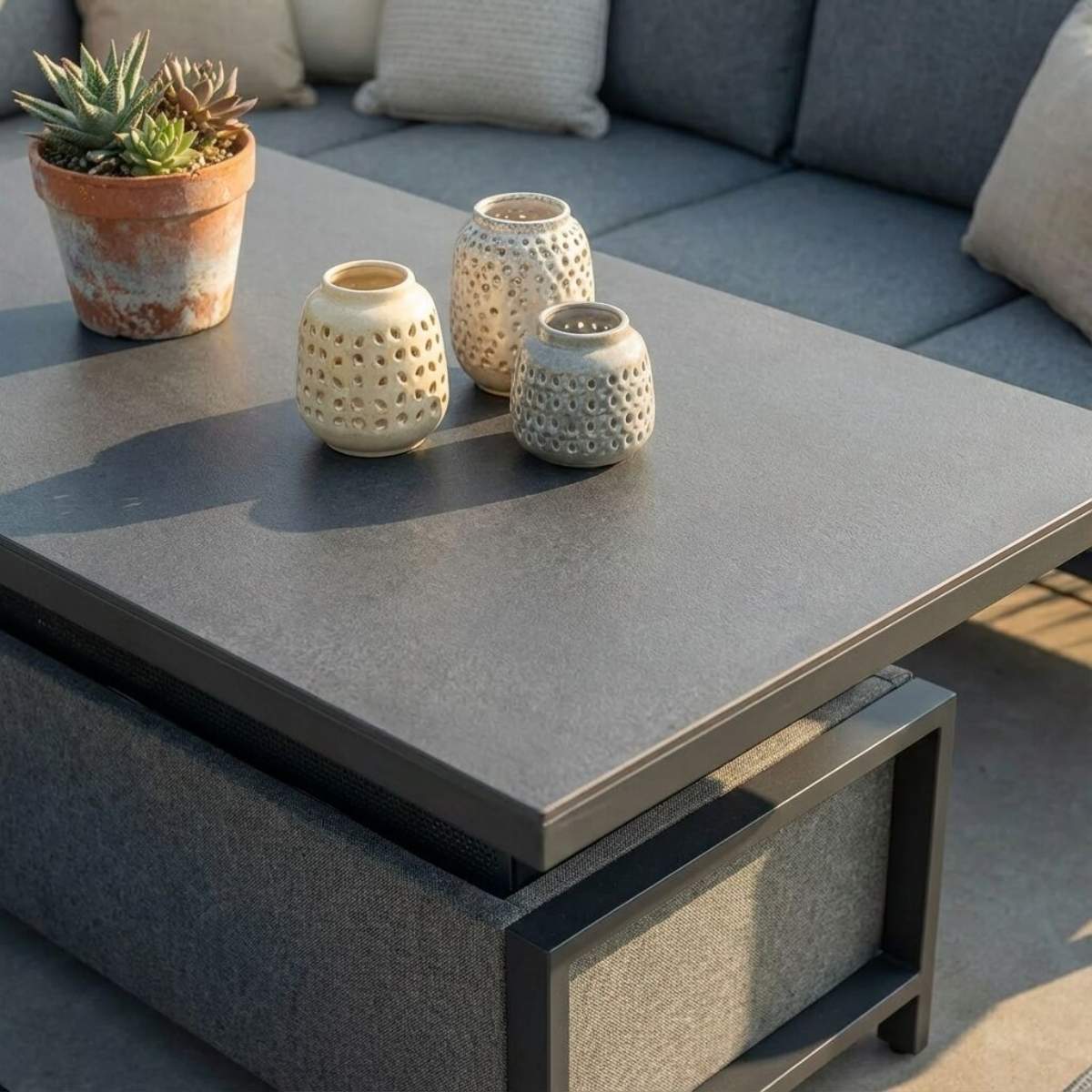 Maze - Outdoor Fabric Pulse Rectangular Corner Dining Set