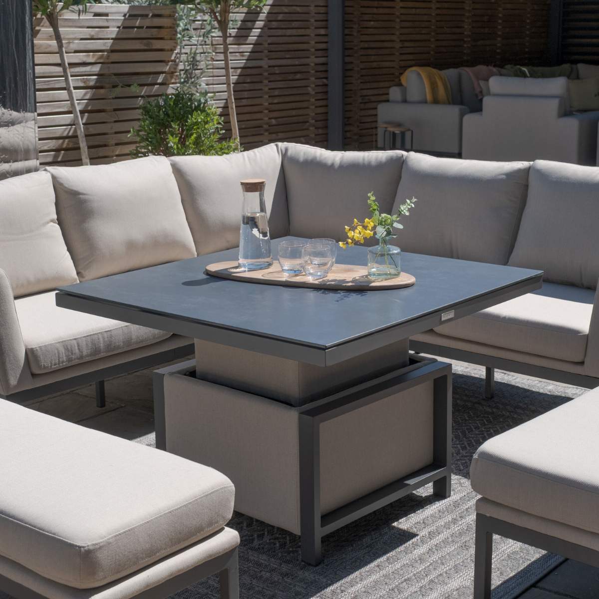 Maze - Outdoor Fabric Pulse Square Corner Dining Set