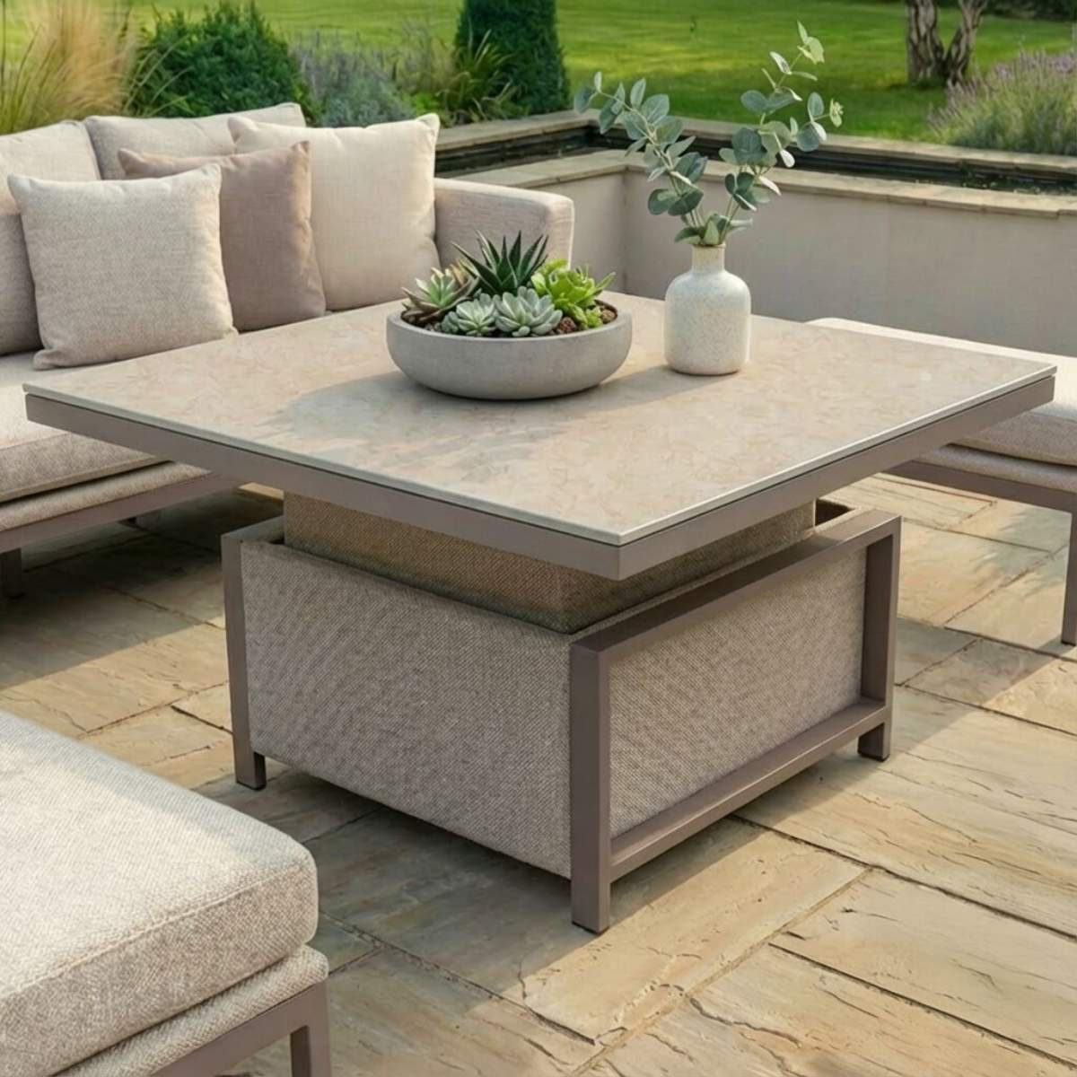 Maze - Outdoor Fabric Pulse Square Corner Dining Set