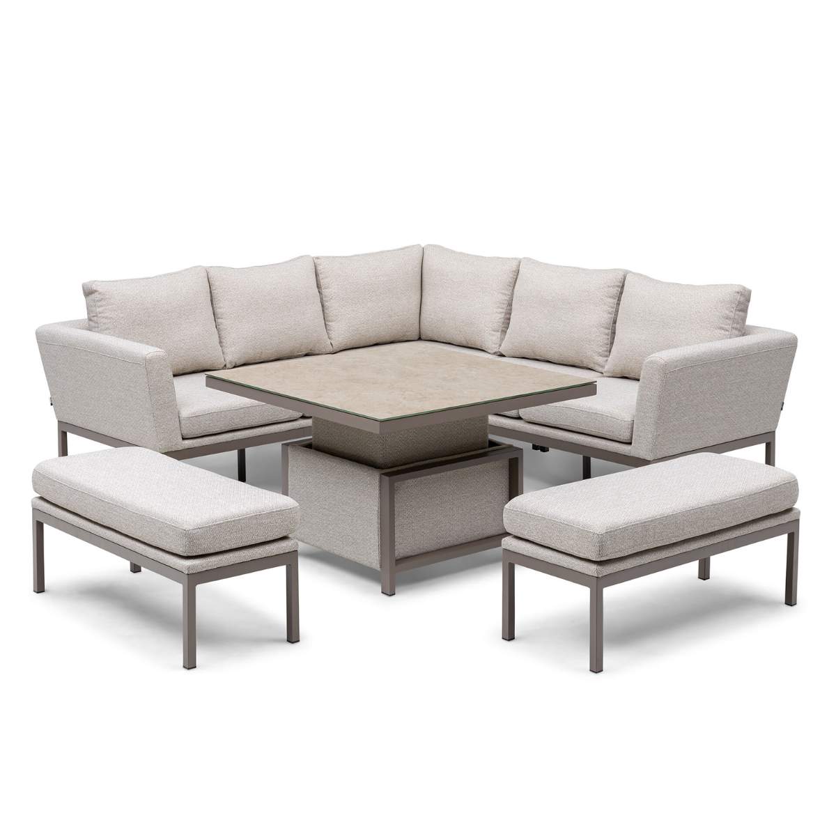 Maze - Outdoor Fabric Pulse Square Corner Dining Set