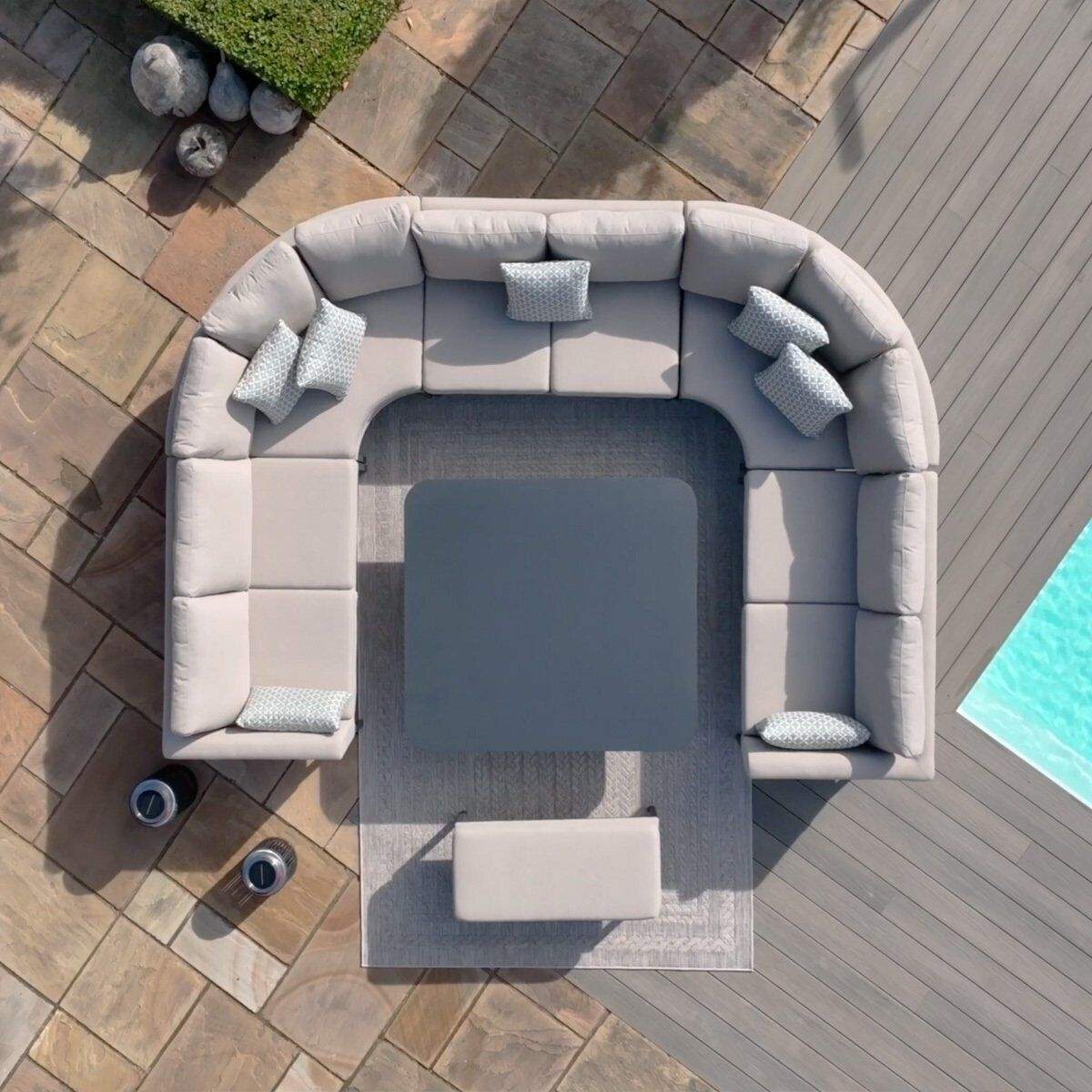 Maze - Outdoor Fabric Pulse U Shape Corner Dining Set