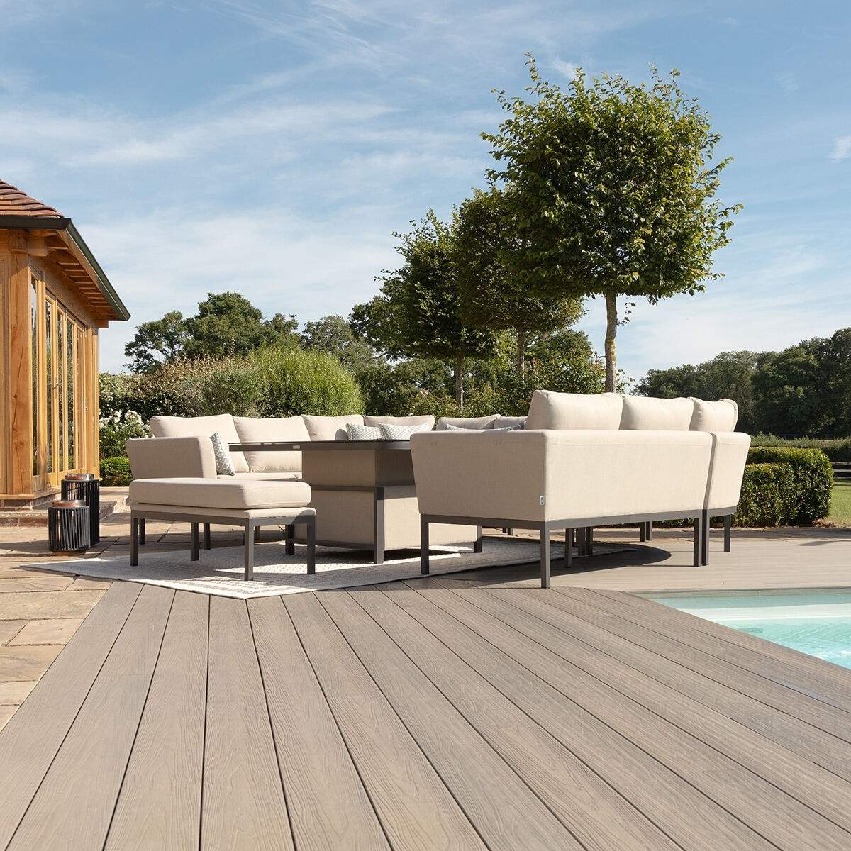 Maze - Outdoor Fabric Pulse U Shape Corner Dining Set