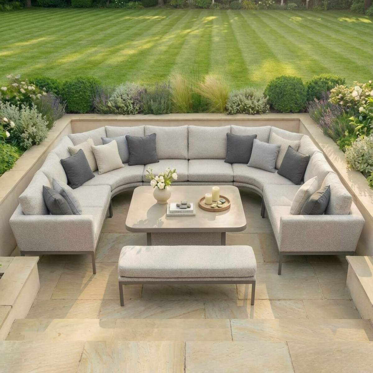 Maze - Outdoor Fabric Pulse U Shape Corner Dining Set