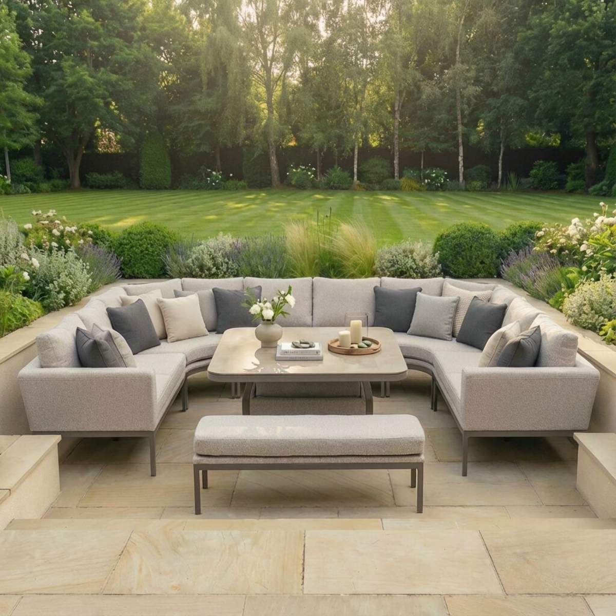 Maze - Outdoor Fabric Pulse U Shape Corner Dining Set