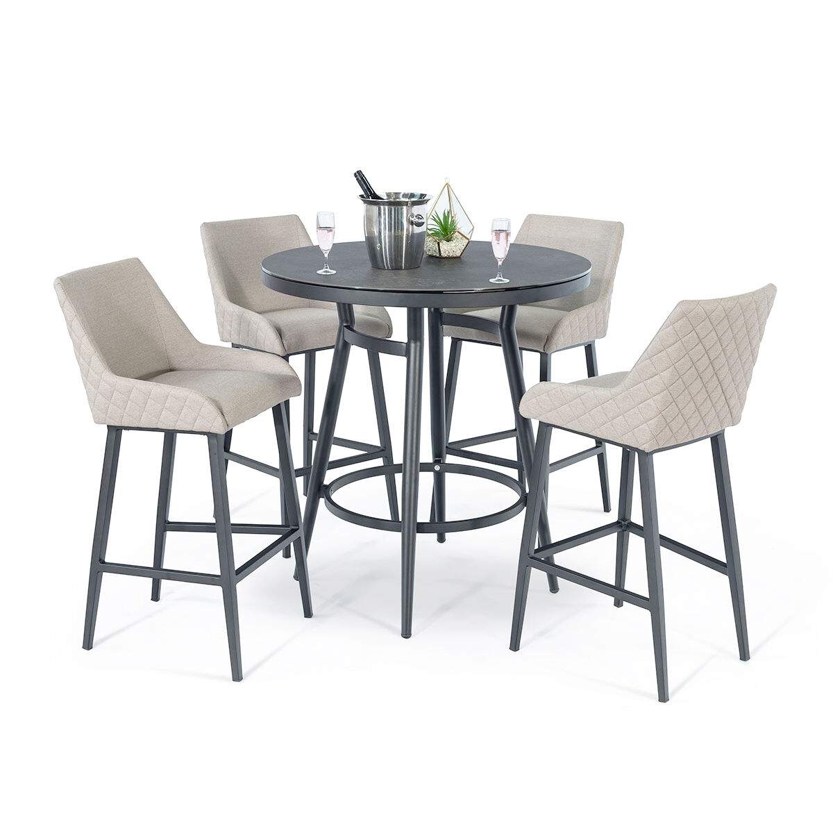 Maze - Outdoor Fabric Regal 4 Seat Round Bar Set