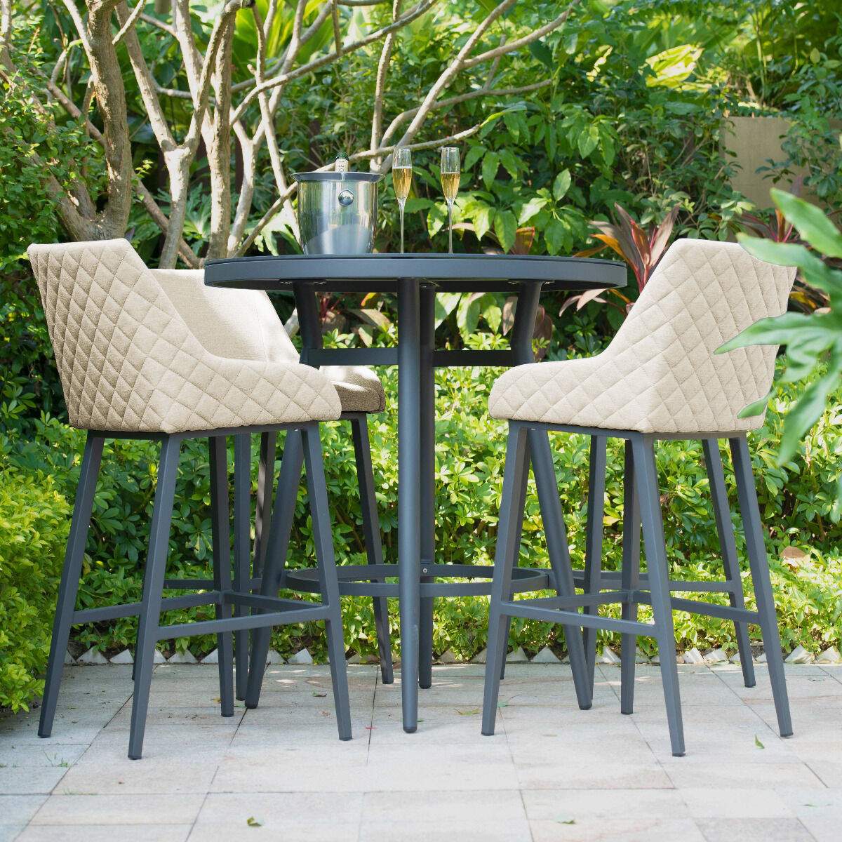 Maze - Outdoor Fabric Regal 4 Seat Round Bar Set