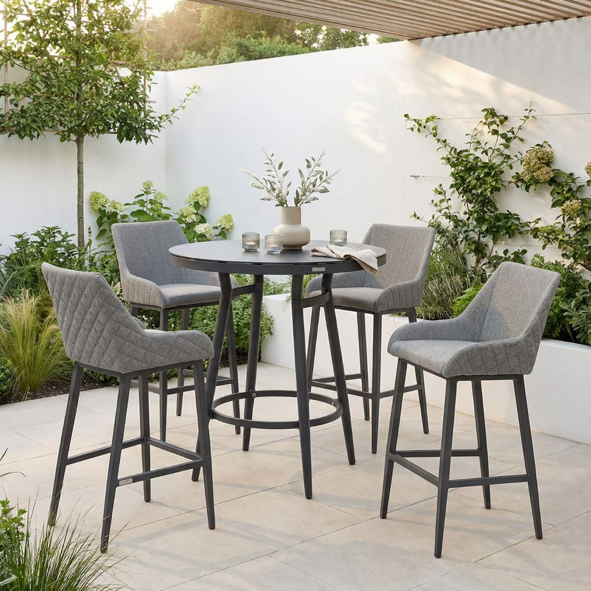 Maze - Outdoor Fabric Regal 4 Seat Round Bar Set