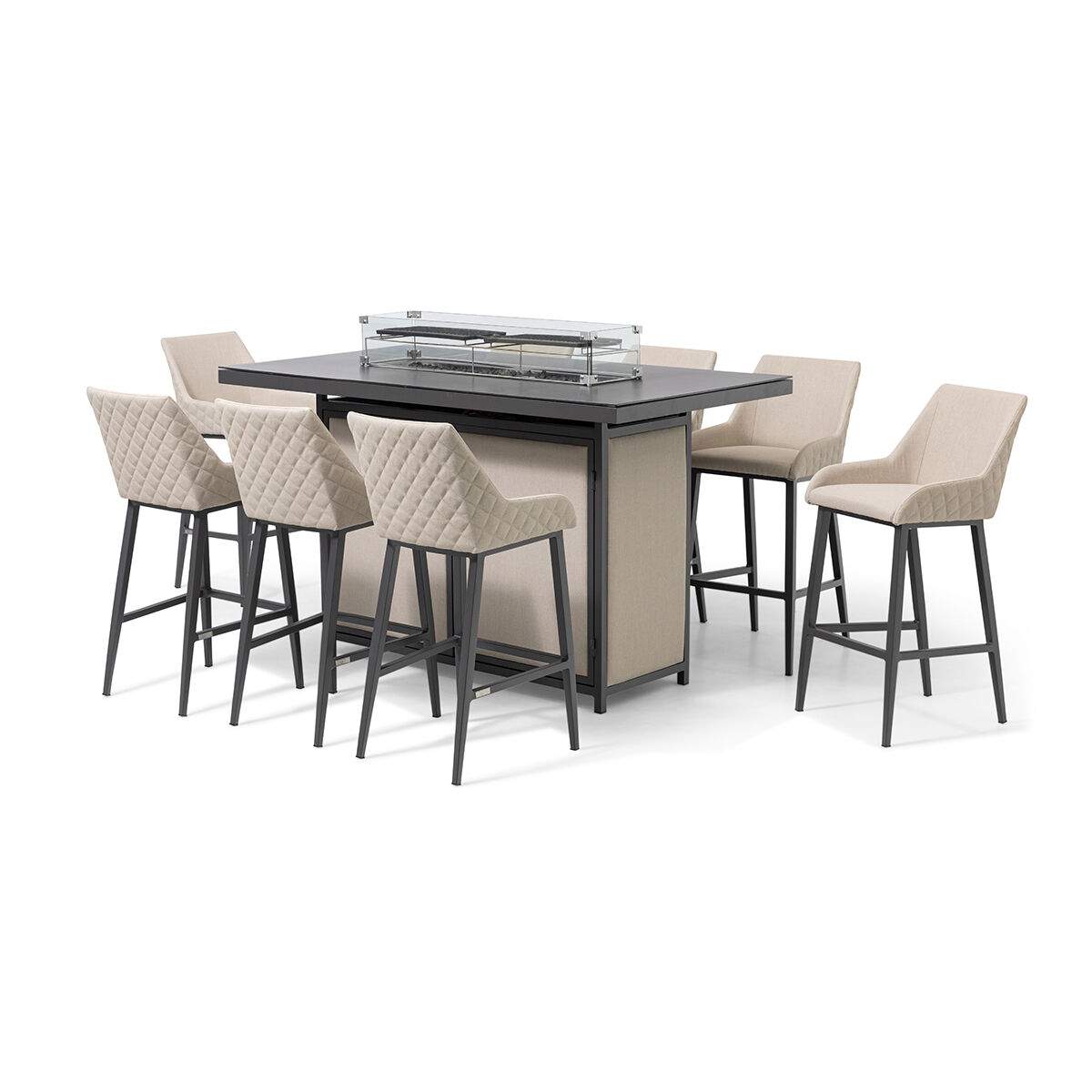 Maze - Outdoor Fabric Regal 8 Seat Rectangular Bar Set