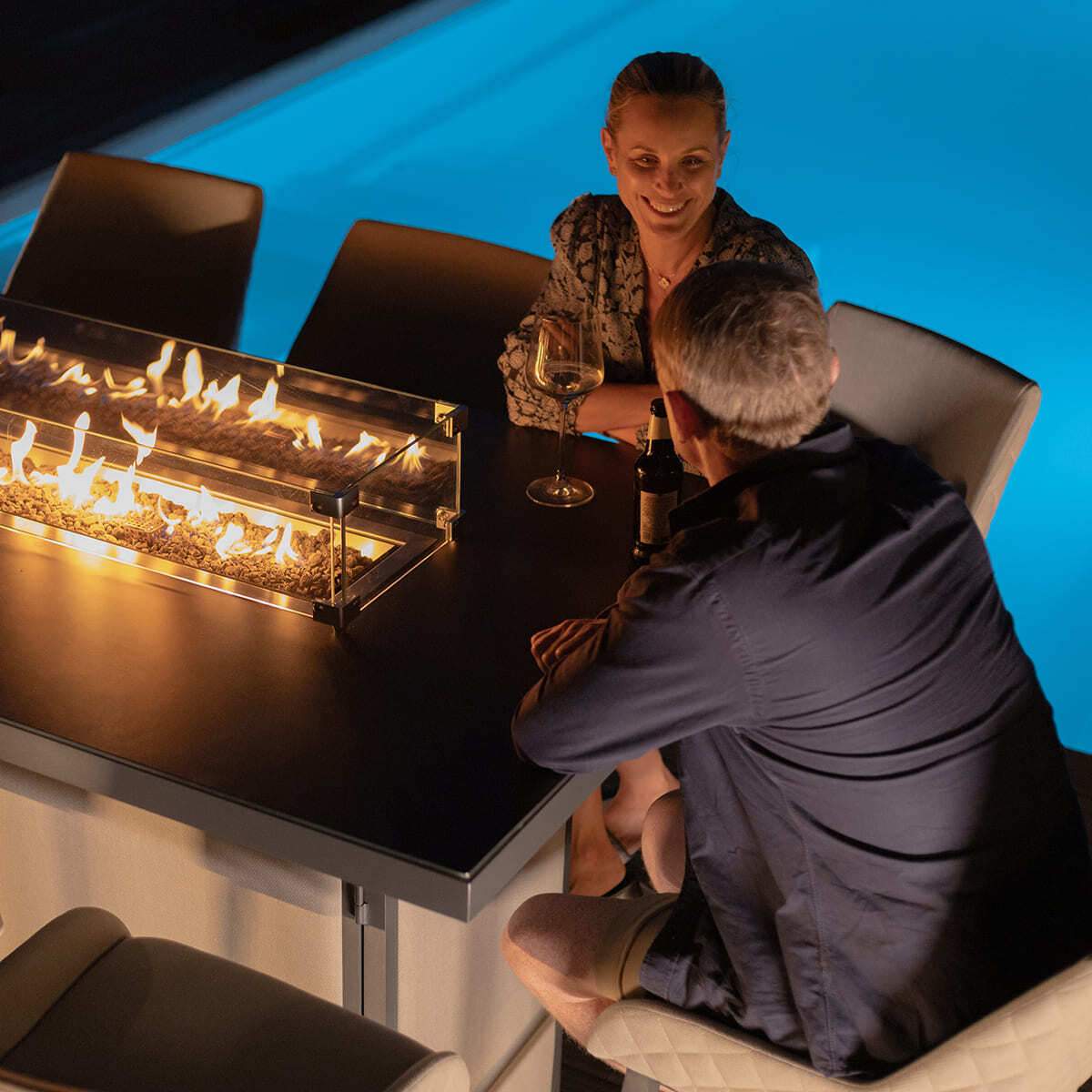 Maze - Outdoor Fabric Regal 8 Seat Rectangular Bar Set