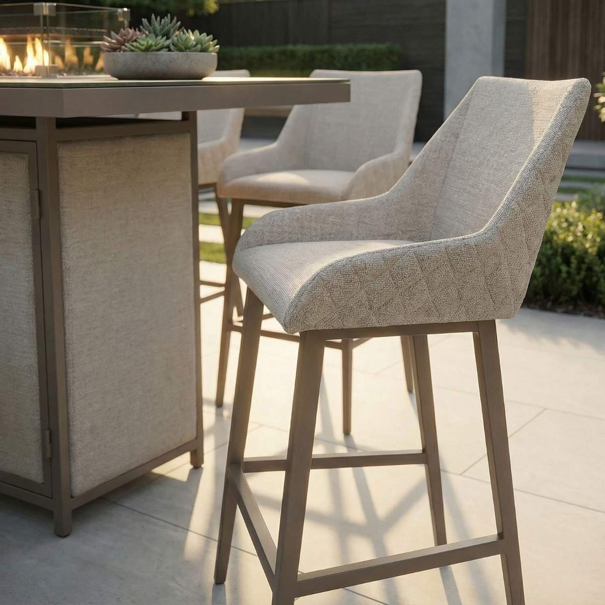 Maze - Outdoor Fabric Regal 8 Seat Rectangular Bar Set