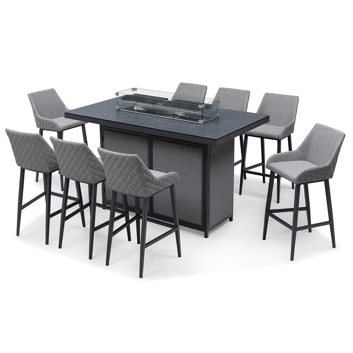 Maze - Outdoor Fabric Regal 8 Seat Rectangular Bar Set