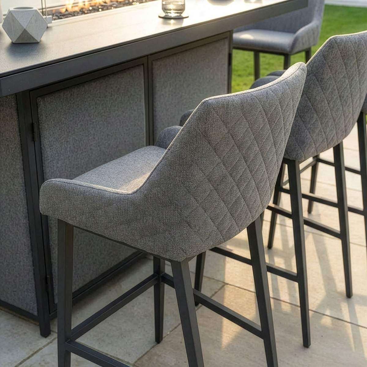 Maze - Outdoor Fabric Regal 8 Seat Rectangular Bar Set