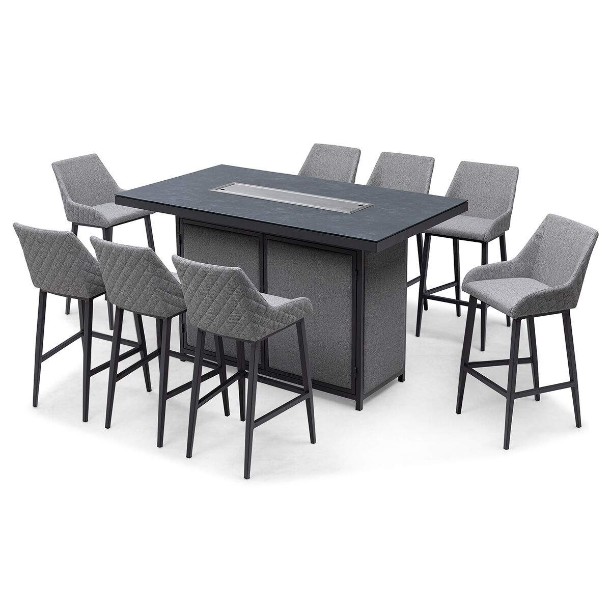 Maze - Outdoor Fabric Regal 8 Seat Rectangular Bar Set