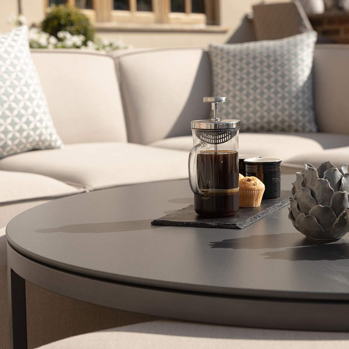 Maze - Outdoor Fabric Round Coffee Table