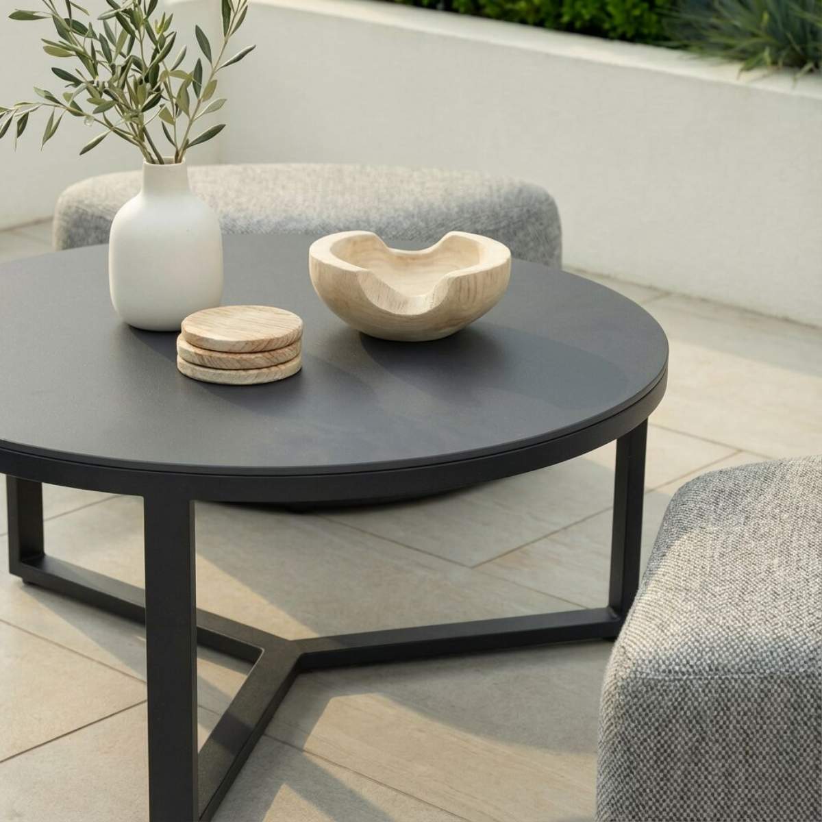 Maze - Outdoor Fabric Round Coffee Table