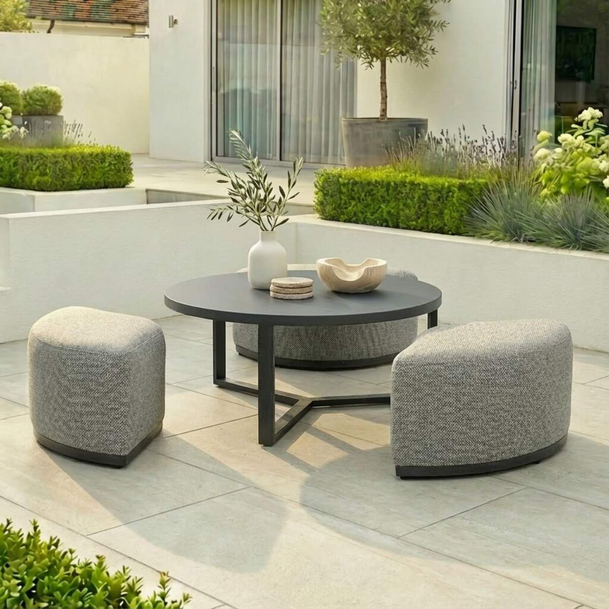 Maze - Outdoor Fabric Round Coffee Table