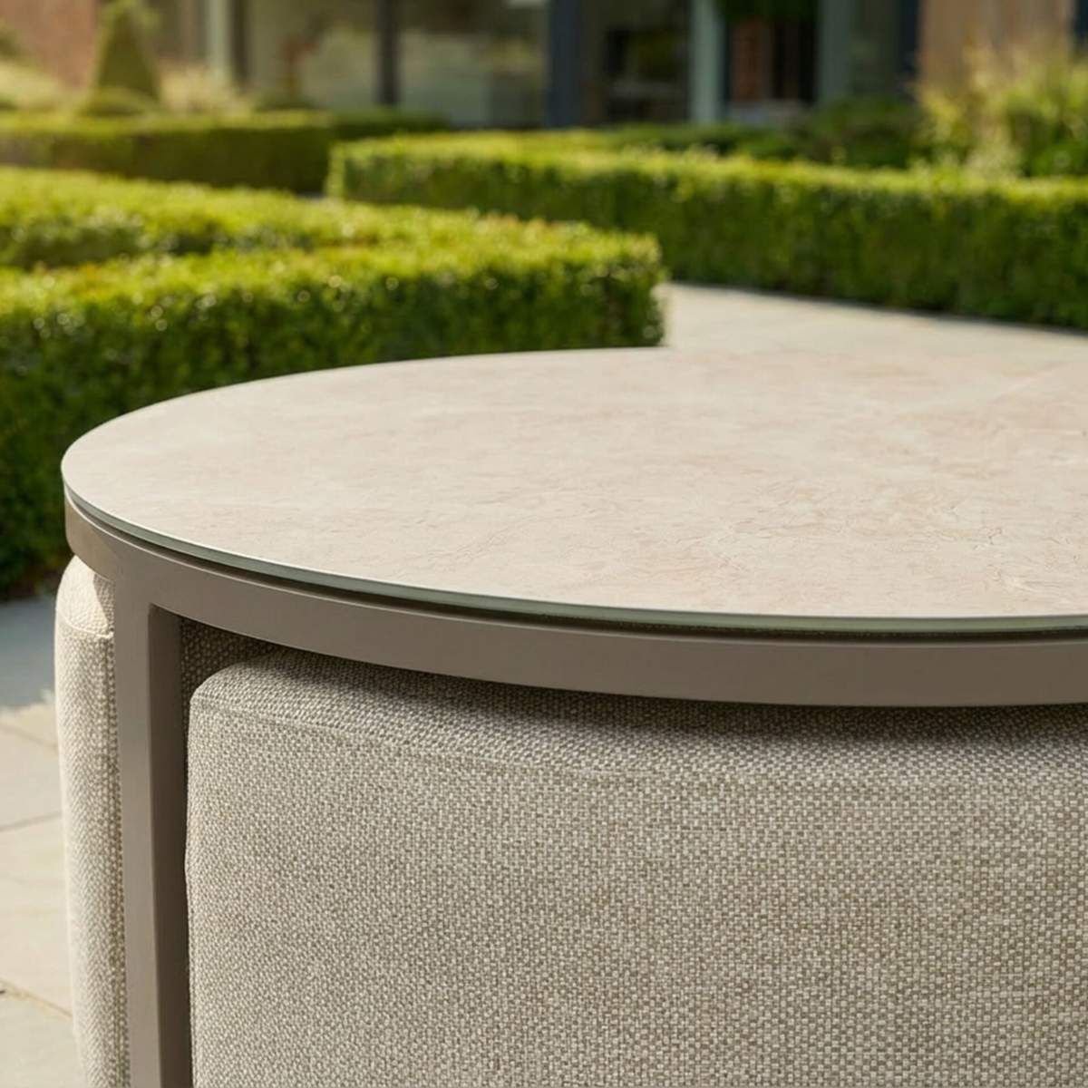 Maze - Outdoor Fabric Round Coffee Table