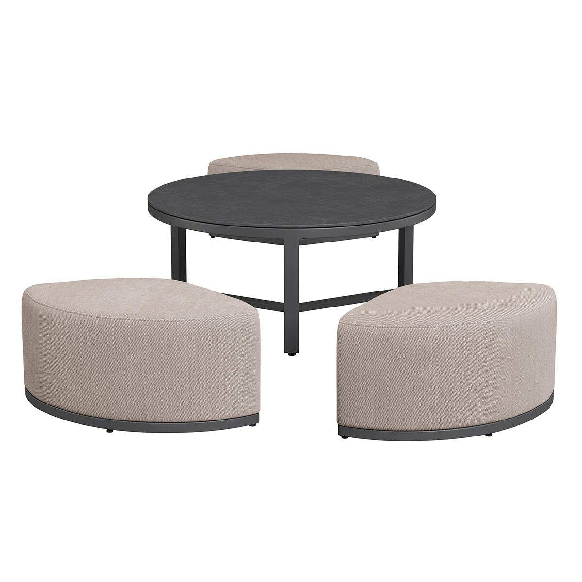 Maze - Outdoor Fabric Round Coffee Table