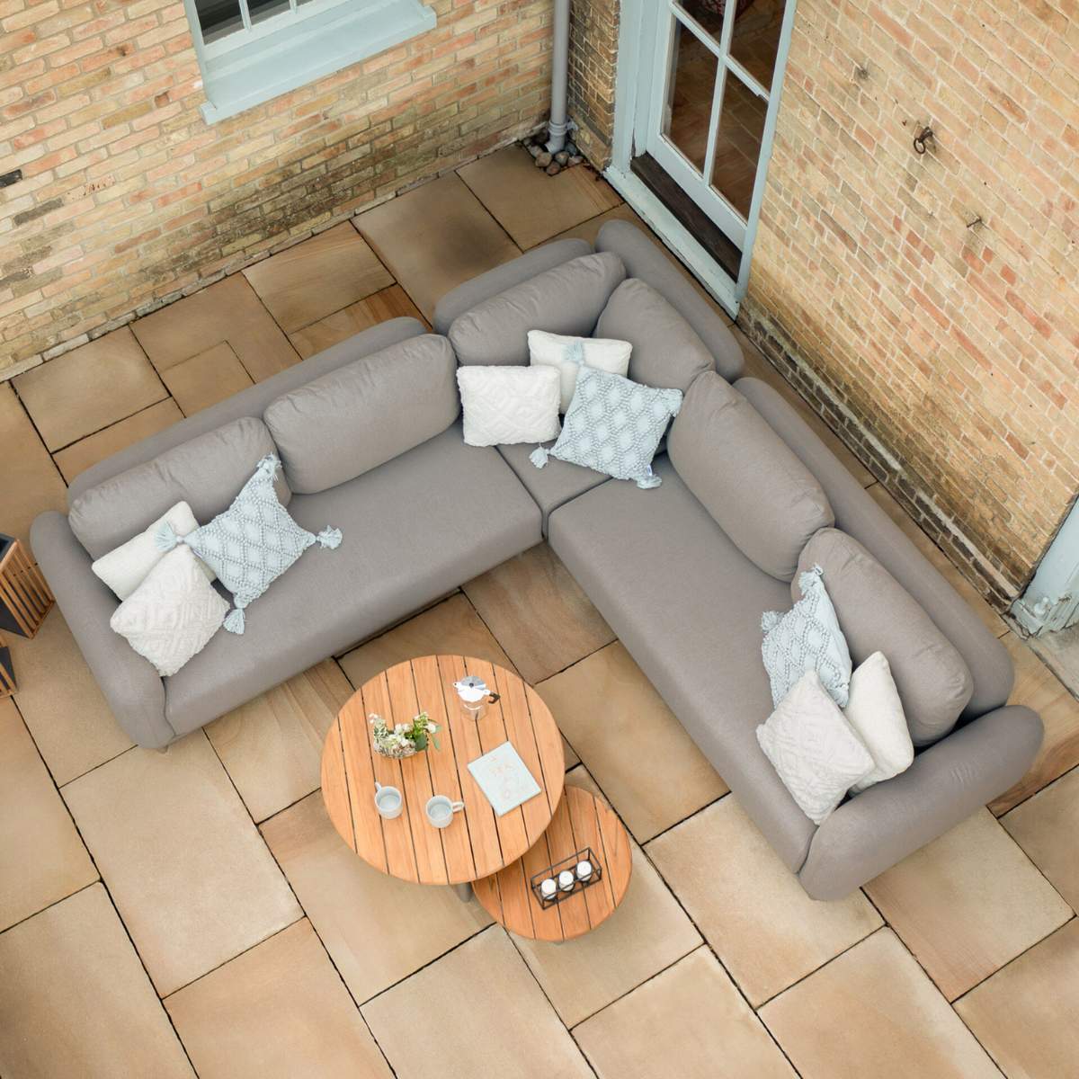 Maze Outdoor Fabric Sicily Corner Sofa Set