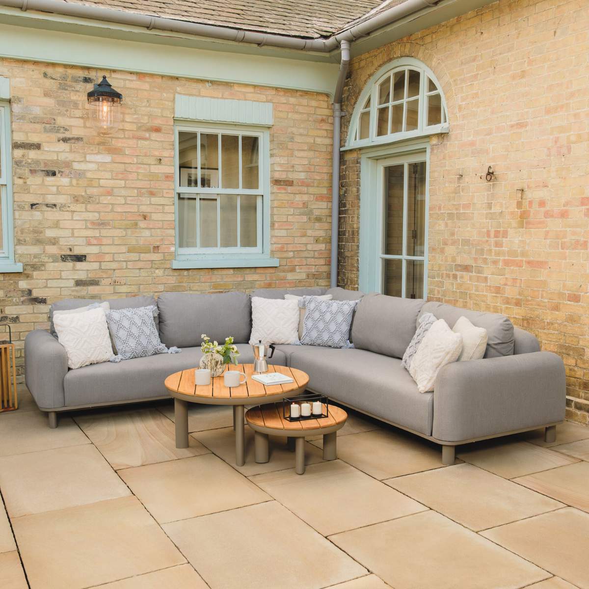 Maze Outdoor Fabric Sicily Corner Sofa Set